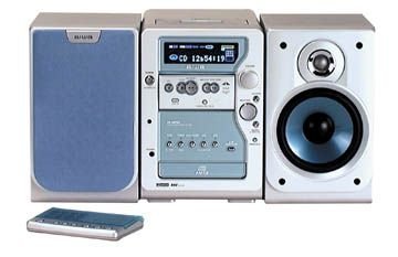 Elektronik und Foto: Aiwa XR-MP50 Kompaktanlage silber/blau