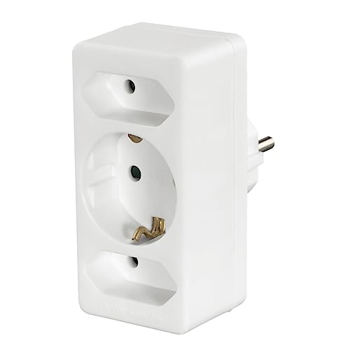 Heimkinosysteme: Hama 3fach Multistecker 2 Euro/1 Schuko-Kupplung schwarz