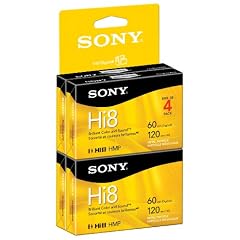 Sony Hi8 Camcorder 8mm Cassettes 120 Minute  (4-Pack)