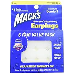 Macks Pillow Soft Silicone Earplugs, Value Pack, 6 pr