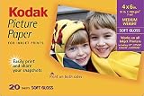 Kodak 8969172 Picture Paper, Soft Gloss, 4"x6", 20 Sheets