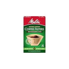 Melitta Cone Coffee Filters, Natural Brown, No. 1, 40-Count (Pack of 12)