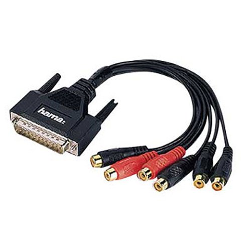 Heimkinosysteme: Hama Surround-Sound-Adapter 25-pol. D-Stecker - 6 Cinch-Kupplungen