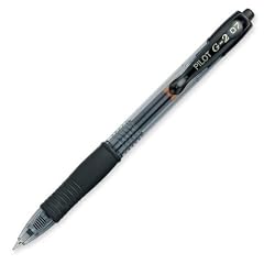 Pilot G2 Retractable Gel Ink Roller Ball Pen, Fine Point, 0.40 mm, Clear Barrel, Black Ink,  12-Count (31020)