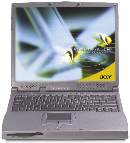 Elektronik Und Foto: Acer TravelMate 225X CEL-1.3G 128MB, 20GB UDMA-100, 256KB, 14.1"TFT XGA, Chipsatz Intel830MG, FDD, 24xCD Notebook