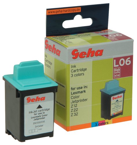 Handys ohne Vertrag: Geha Druckkopf f�r Lexmark Color Jetprinter Z12, Z22, Z32, Compaq Ink JetPrinter IJ 600, Inhalt 3 x 7 ml, Gruppe , 3-farbig
