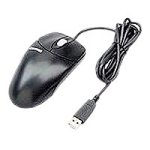 Heimkinosysteme: HP Optical Scroll Maus PS/2+USB 2 Tasten + Tastenrad schwarz