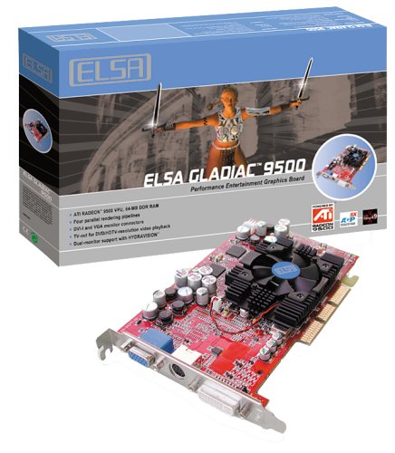 Drucker: ELSA GLADIAC 9500 64MB DDR AGP4x DVI- / TV-Out Grafikkarte