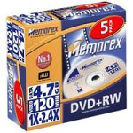 MP3 Player: Memorex DVD+RW DVD-Rohlinge 4,7GB (2x) Jewel Case 10er-Pack