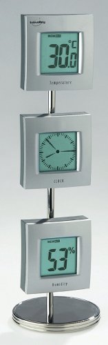 Netzwerk: Quartz Uhr- Thermometer - Hygrometer mit Fuss