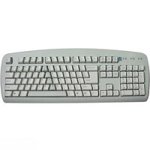 Elektronik und Foto: A4tech KBS-6 Tastatur PS/2 104 Tasten MS W95 D wei�