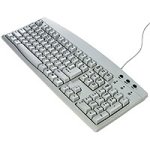 Lautsprecher: Logitech Classic Tastatur Bulk Tastatur PS/2 104 Tasten MS W98 D + 3 Tasten wei�
