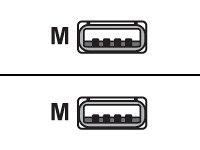 Mcab USB, A to A USB - Anschlusskabel, 1m, doppelt geschirmt