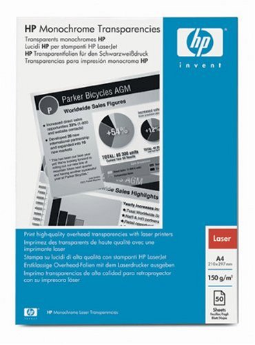 Heimkinosysteme: Hewlett Packard 92296U LaserJet Transparentfolien, DIN A4, 109�m, 50 Blatt