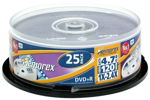MP3 Player: Memorex 25er-Spindel 2,4x DVD+R Rohlinge