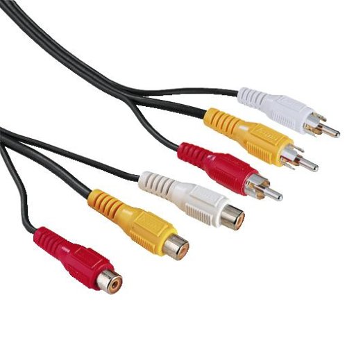Heimkinosysteme: Hama 3 Cinch-Stecker - 3 Cinch-Kupplungen, 2,5 mCinch-Kabel