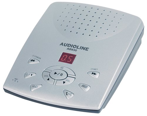 Elektronik und Foto: Audioline AB 830 platinum Tag-, Uhrzeitansage, 15 Minuten Aufzeichnungszeit