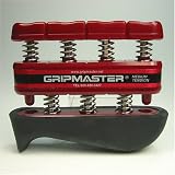 Gripmaster, Hand & Finger Exerciser - Medium - Red (Tension = 7 Lbs/ Finger)