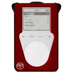 Digitalkameras: DLO Action Jacket, rot - Apple iPod Neoprenh�lle, inkl. Armband und G�rtelclip (f�r iPods 10 - 40 GB, driite Generation )
