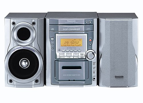 Projektoren: Panasonic SC-PM 11 Monoblock-Hifi mit Lautsprecherpaar Kompaktanlage Silber
