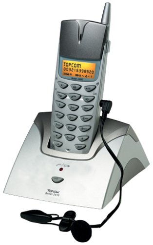 TV Geraete: Topcom Butler 2410 silber, anthrazit DECT, GAP, CLIP-Telefon incl. Headset