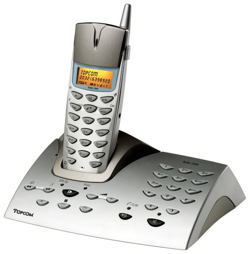TV Geraete: Topcom Butler 2455 silber, anthrazit DECT, GAP, CLIP-Telefon mit Anrufbeantworter und Multibasisstation