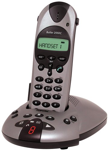 TV Geraete: Topcom Butler 2551 DeLuxe DECT, GAP, CLIP-Telefon mit Anrufbeantworter, LCD-Display und Freisprechen, 250 Std. Standby, polyphone Klingelt�ne