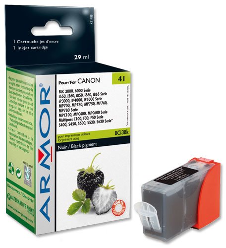 Armor Tintenpatronen für BJC 3000 / 6000 / S400 / S450 / S500 / S520 / S530 / S600 / S630 / S750 / i550 / MPC 100 - 600 black; Füllmenge 29 ml