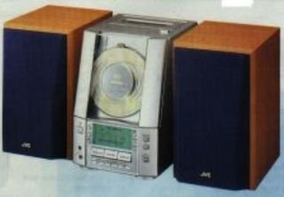 Telekommunikation: JVC UX-V 20 R Monoblock-Hifi mit Lautsprecherpaar Kompaktanlage holzdekor