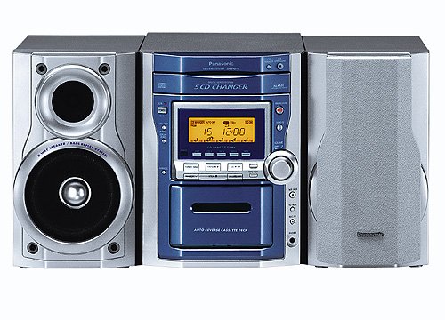 Projektoren: Panasonic SC-PM 11 Monoblock-Hifi mit Lautsprecherpaar Kompaktanlage Blau