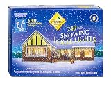 Christmas Decorated Silver tree White Premier PD1356 240 Clear Snowing Outdoor Icicle Lights