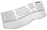 Adesso Tru-Form Contoured Ergonomic MAC USB White Keyboard, 2 USB Ports  ( EKB-2100W)