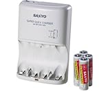 Sanyo Superfast 1 Hour Charger c/w 4 x 2100 mAh Batteries