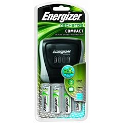 Energizer Compact Digital Camera Charger With 4 AA NiMH Rechargeable Batteries