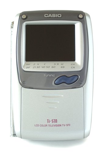 Camcorder: Casio TV-970 tragbarer Mini-Fernseher mit TI-STN-Matrix (5,8cm Bildschirmdiagonale)
