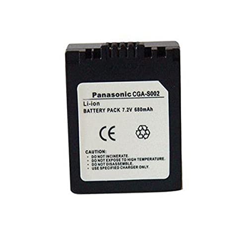 Projektoren: Panasonic CGA-S002E Lithium Ion Akku 7,2V/680mAh f�r DMC-FZ20, FZ5, FZ4, FZ10, FZ3, FZ2, FZ1