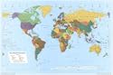 World Map, Current Wall Poster Print, 36x24
