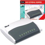 TV Geraete: Trust Computer 56K Modem extern 56000 bps Voice V.24 V.92r