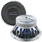 Zubeh&ouml;r: 10" (25cm) Subwoofer, 450W, 4 Ohm, Alukorb, 80 Oz Strontium Magnet, SPL 92,3dB, 51mm 4-fach AVS Schwingsp., Einbaut. 127mm