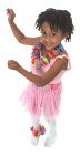 Dream Dazzlers Hawaiian Hula Dress with Grass Skirt and Flower Lei