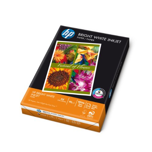 HP bright white inkjet paper A 4, 90 g, 500 Blatt
