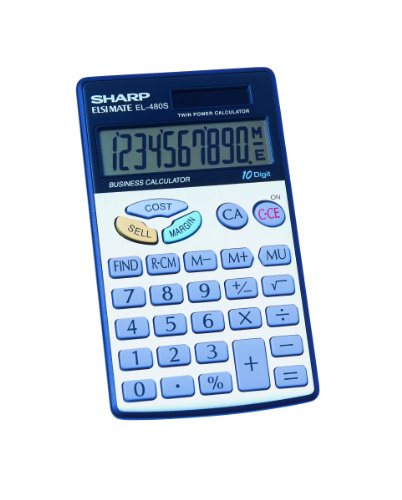 Festplatten: Sharp EL-480SR Taschenrechner 10-stellig Cost-Sell-Funktion