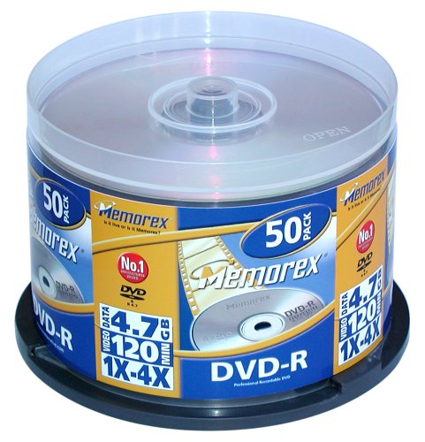MP3 Player: Memorex DVD-R 50er Spindel 4x DVD-Rohlinge