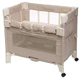 Arm's Reach White Dot on Tan Mini Co-Sleeper
