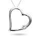 Floating Heart Pendant with Diamond