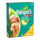 Pampers Baby-Dry Diapers, Size 2, Mega Pack, 72 Diapers