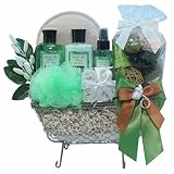Seventh Heaven Rose Aromatherapy Spa Bath & Body Gift Basket Set with Teddy Bear