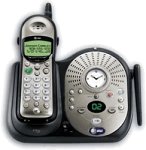 AT&T 1465 2.4 GHz Analog Cordless Phone with Answering System (Black/Silver)