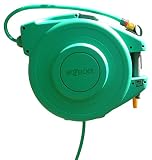 Hozelock 2490 Auto-Rewind Wall-Mount Hose Reel with 65-Foot Hose