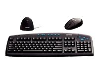 Heimkinosysteme: HP Wireless Easy Access Tastatur schnurlos 105 Tasten MS WXP EN + 8 Tasten, Optical Maus Schwarz